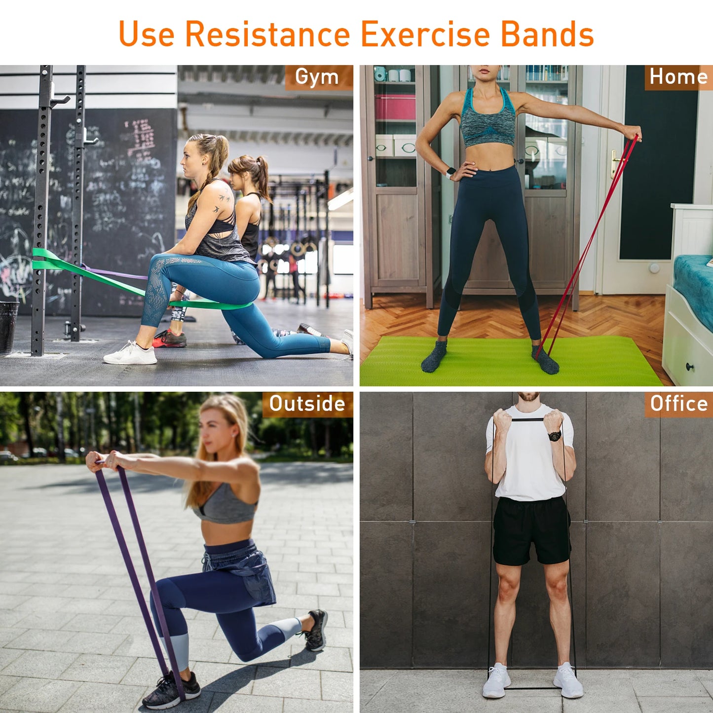 Resistance Bands Set – Pull-up Assist, Powerlifting, and Stretching for Enhanced Performance.