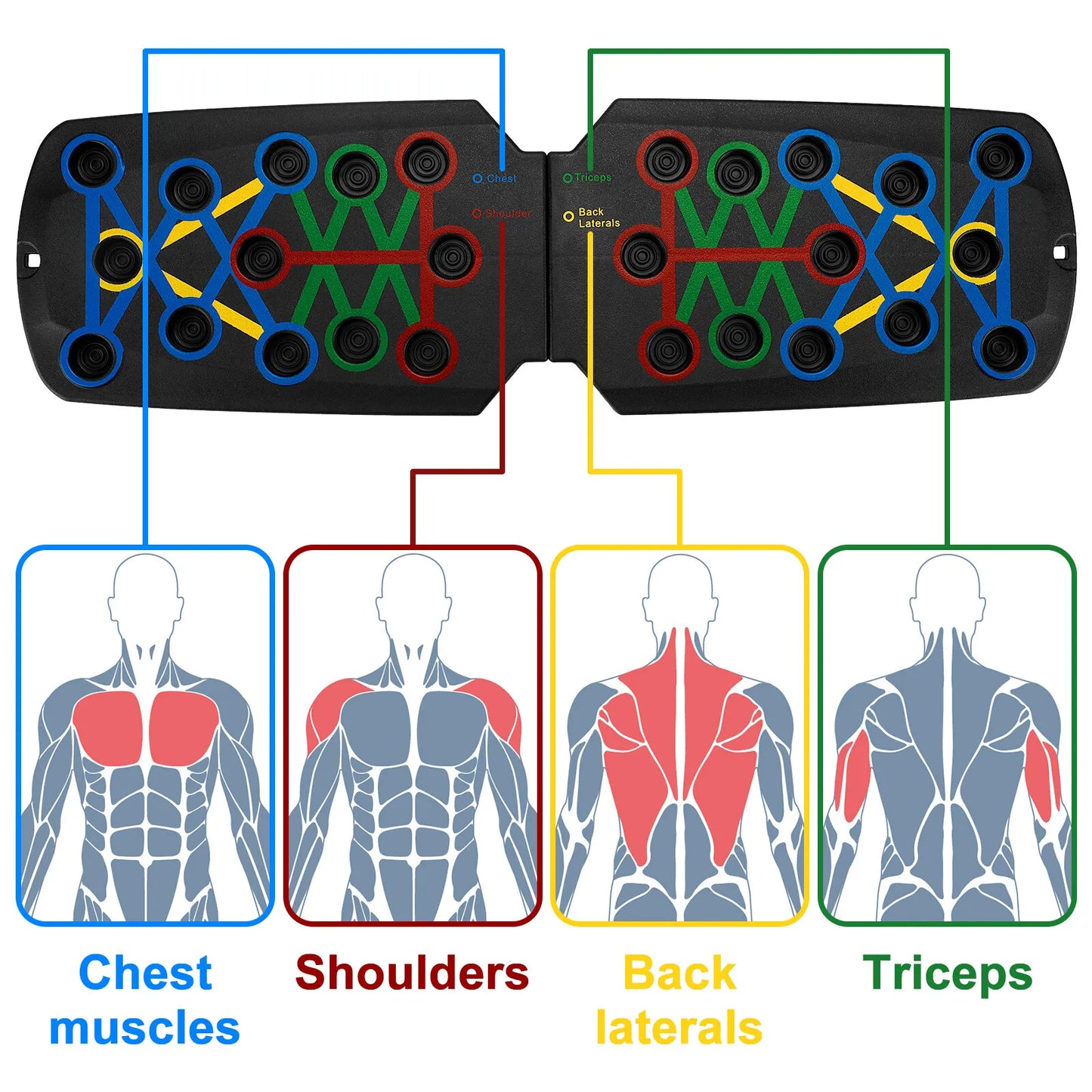 28-in-1 Push-Up Rack Board System for Home Gym Fitness Training