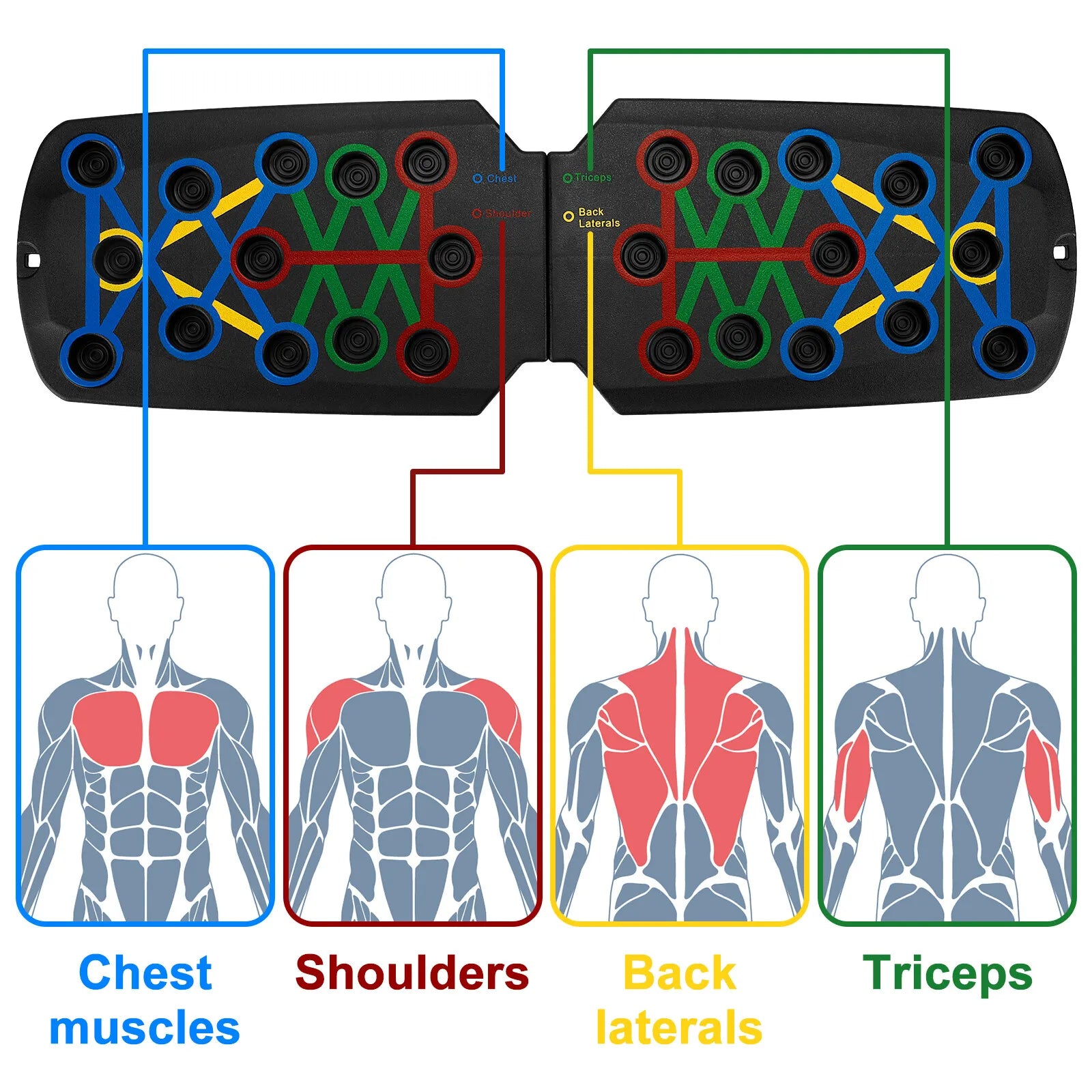 28-in-1 Push-Up Rack Board System for Home Gym Fitness Training