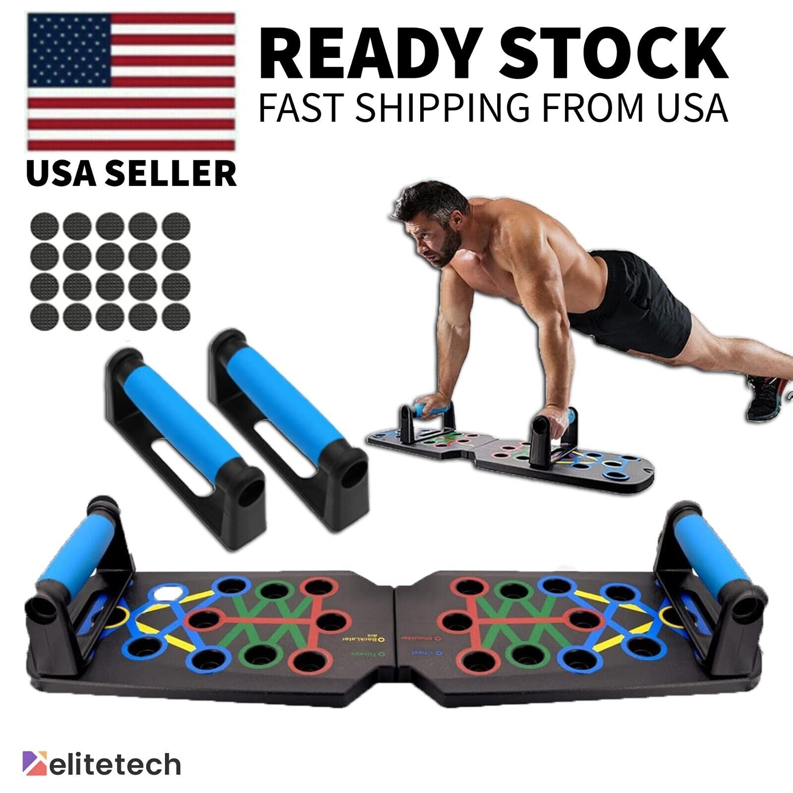 28-in-1 Push-Up Rack Board System for Home Gym Fitness Training
