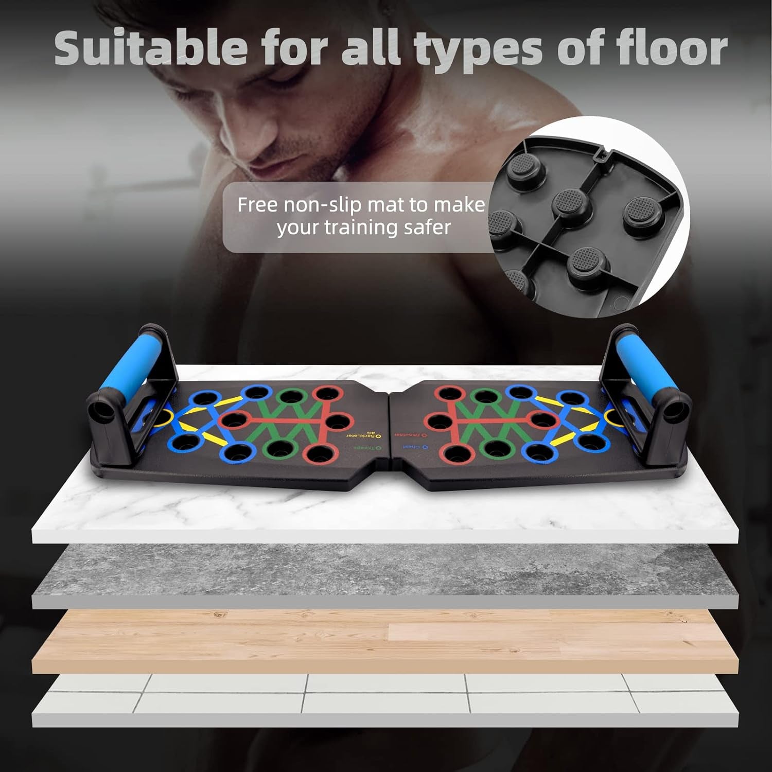 28-in-1 Push-Up Rack Board System for Home Gym Fitness Training